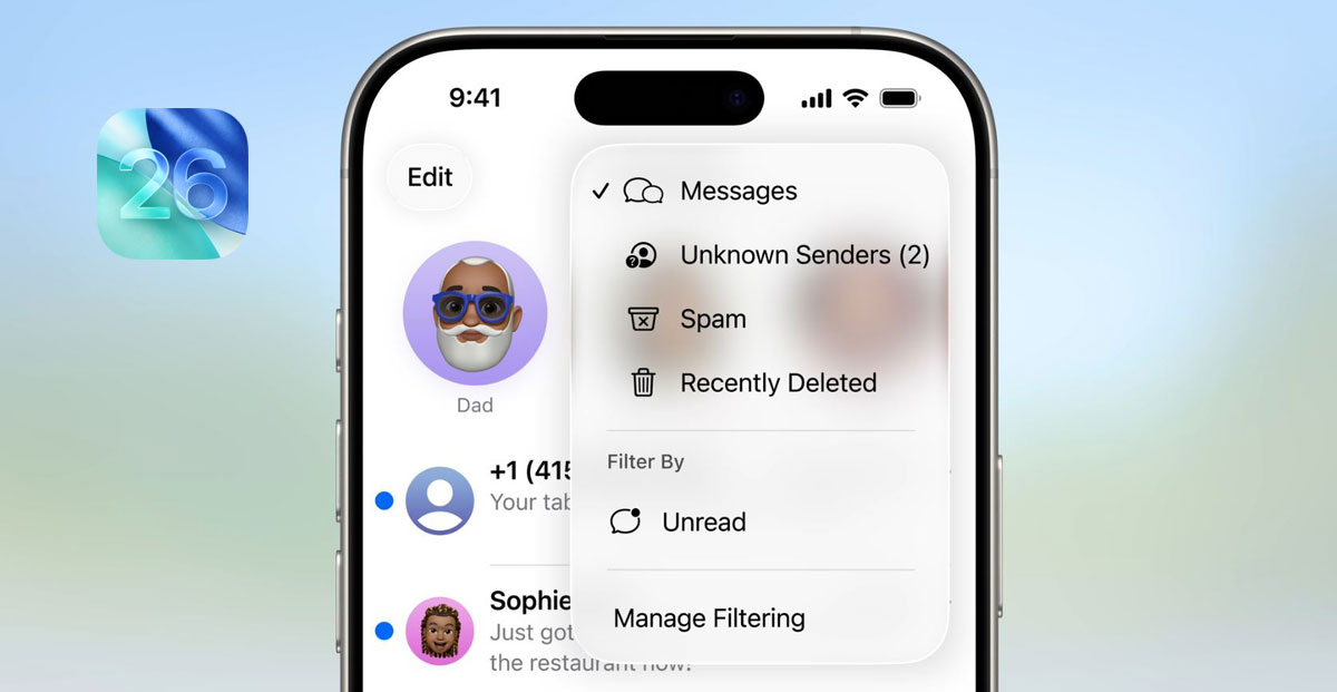 iOS26: Maggiore protezione dallo spam su iPhone