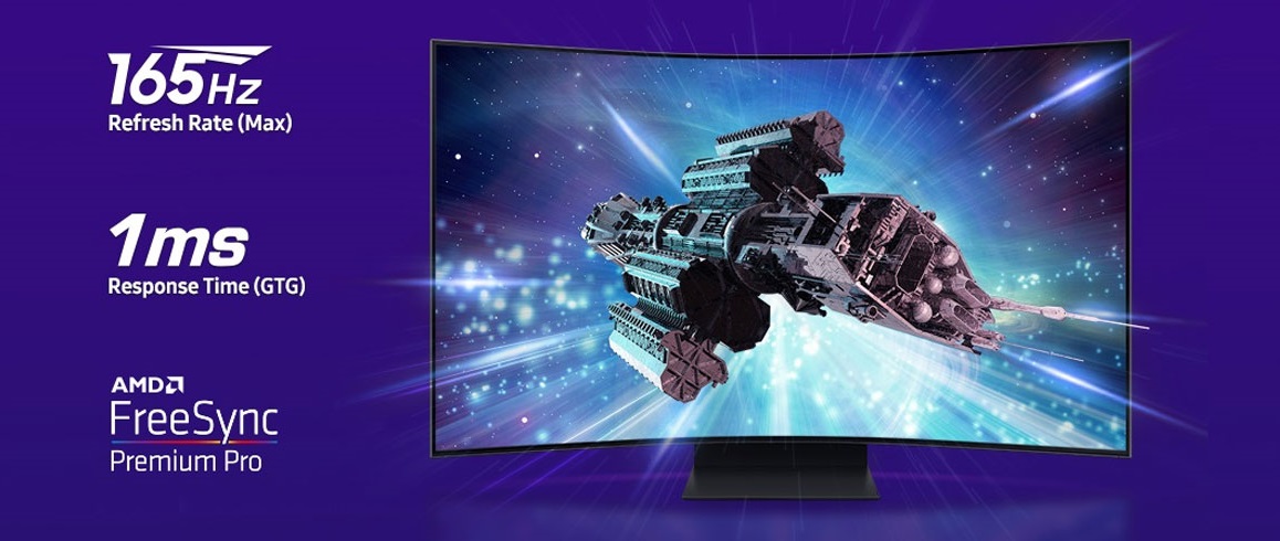 Samsung Odyssey Ark G97NC - monitor da gioco curvo con risoluzione 4K UHD e frame rate di 165Hz