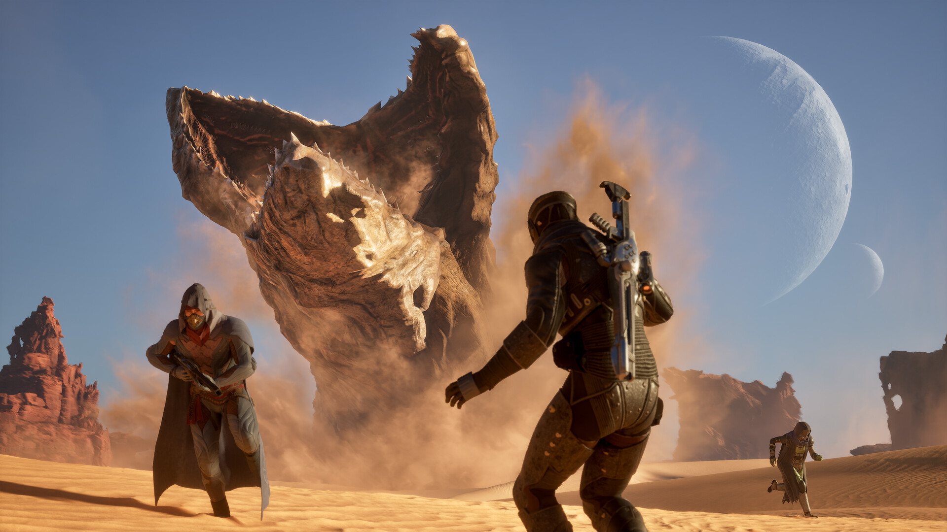 Toccare le dune di sabbia: una schermata di Dune: Awakening Prima occhiata a Dune: Awakening - l'atteso MMO nel mondo di Dune