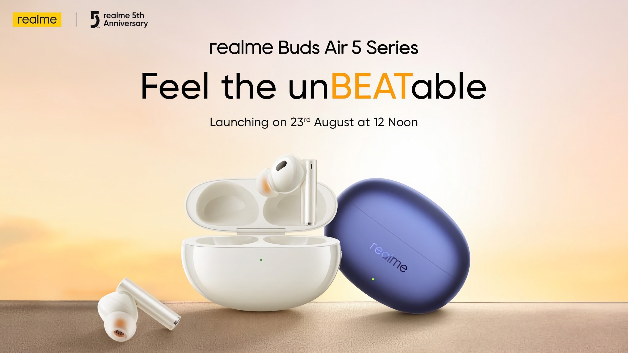 E' ufficiale: realme presenterà la serie TWS Buds Air 5 il 23 agosto. E' ufficiale: realme presenterà la serie TWS Buds Air 5 il 23 agosto.