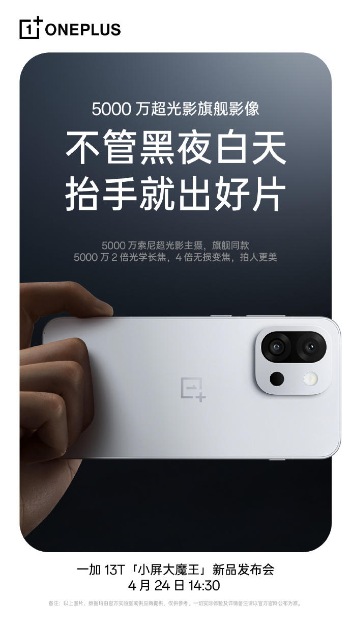 Poster delle specifiche della fotocamera principale del OnePlus 13T Poster delle specifiche della fotocamera principale del OnePlus 13T