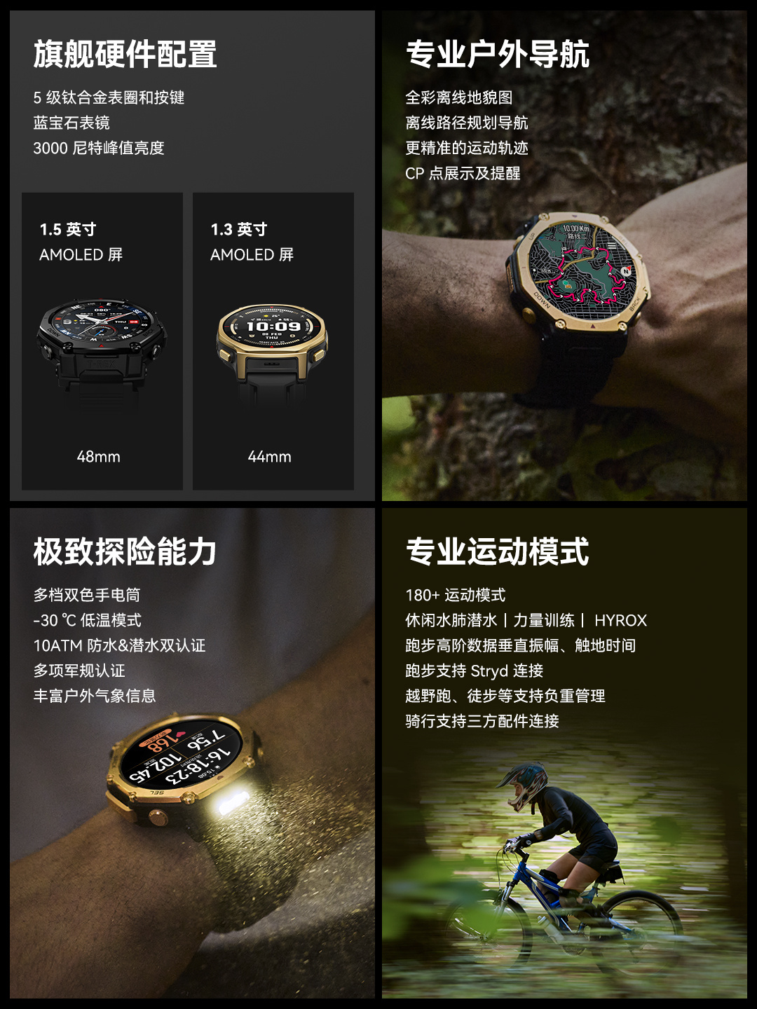 Amazfit ha svelato una versione da 44 mm del T-Rex 3 Pro con display AMOLED e resistenza all'acqua fino a 10 ATM-3 Amazfit T-Rex 3 Pro additional image
