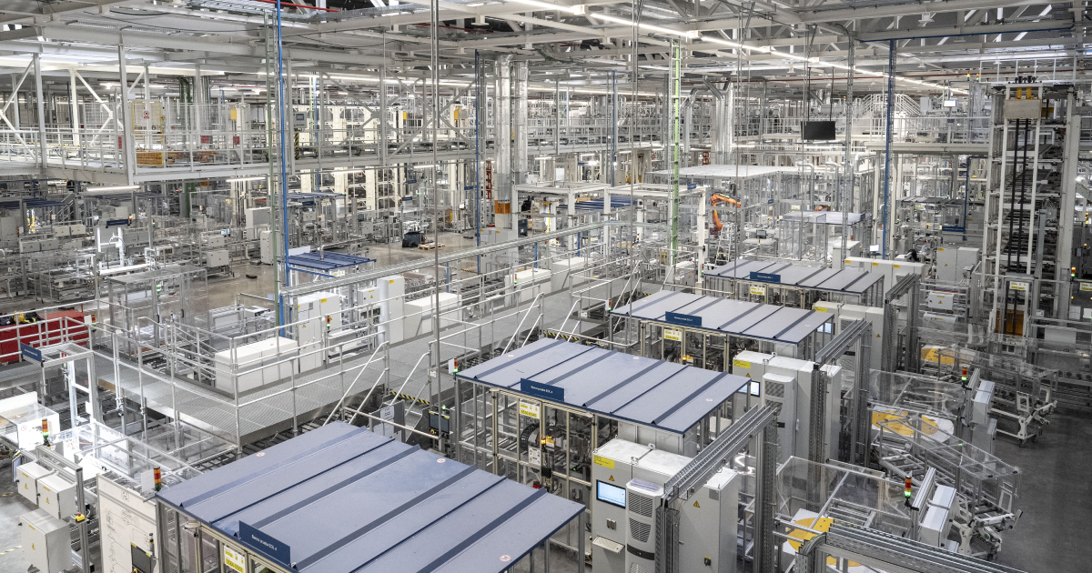 Impianto di assemblaggio batterie Seat.