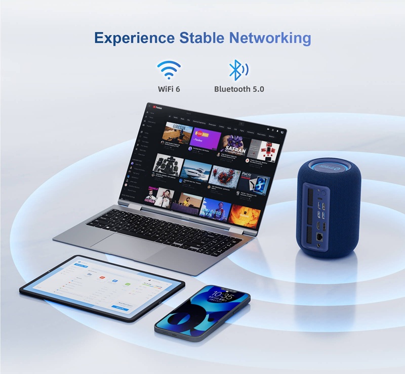 GTBox T1 mini-computer con design altoparlante Bluetooth