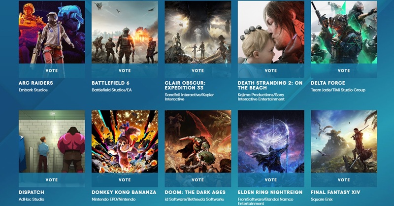 Vincitori della categoria 'Players' Voice' al TGA 2025