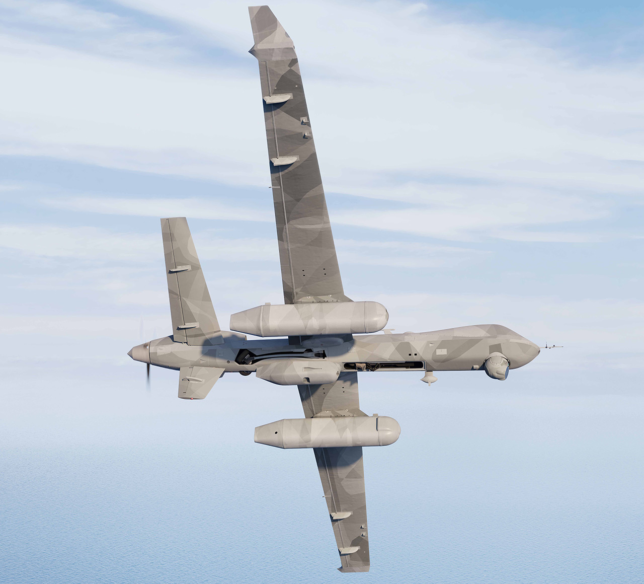 MQ-9B SkyGuardian con sistemi di rilevamento radar MQ-9B SkyGuardian con sistemi di rilevamento radar