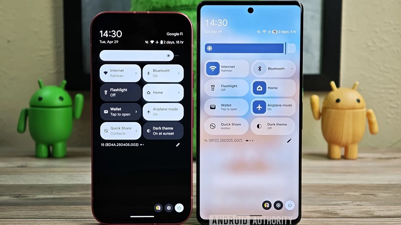 Sfondo semitrasparente della barra delle notifiche