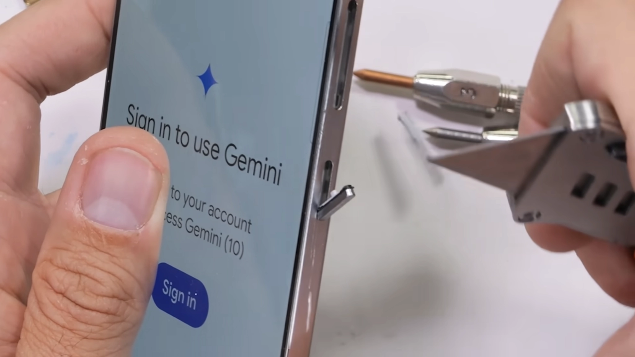 Prova del Galaxy S25 Edge Prova del Galaxy S25 Edge