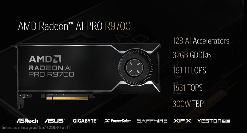 Acceleratori grafici Radeon AI PRO 9000 Acceleratori grafici Radeon AI PRO 9000
