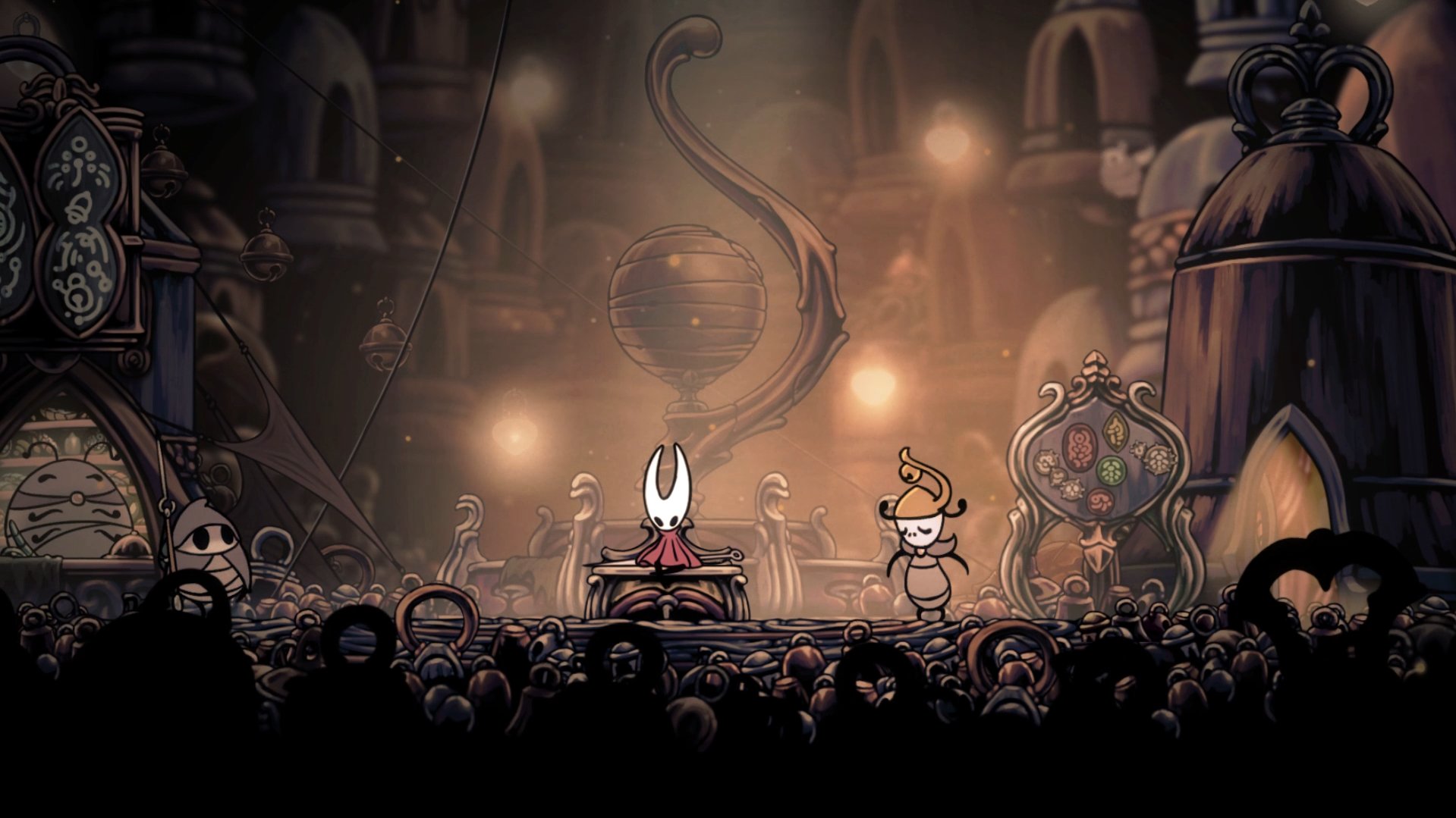 Schermata di Hollow Knight: Silksong, che mostra le ombre dettagliate