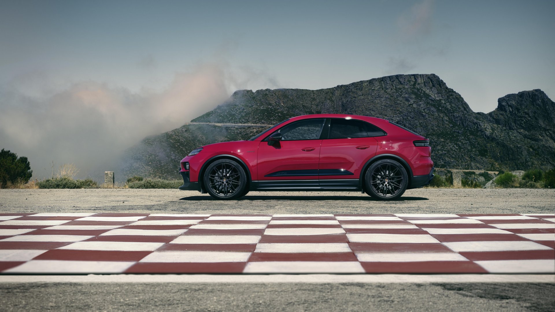Vista posteriore della Porsche Macan GTS Vista posteriore della Porsche Macan GTS