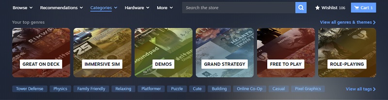 Menu del negozio Steam aggiornato 3 Menu del negozio Steam aggiornato 3