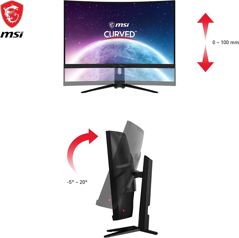 Monitor MSI MPG 325CQRXF all'interno dell'abitacolo Monitor MSI MPG 325CQRXF all'interno dell'abitacolo