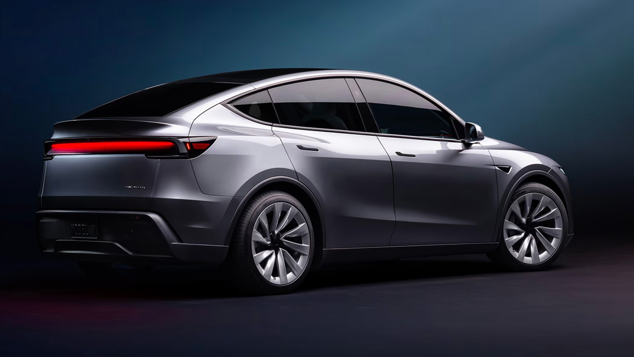 La Tesla Model Y aggiornata - vista posteriore