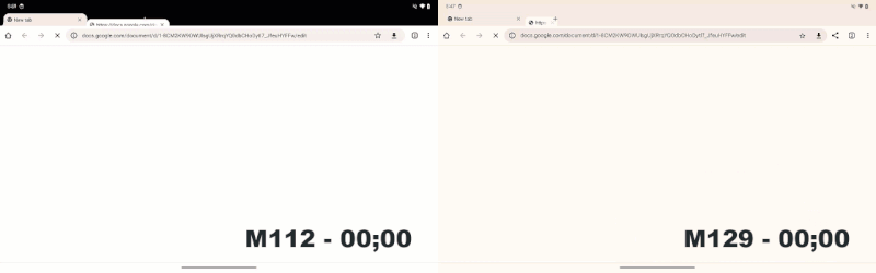 Confronto della velocità di caricamento delle pagine web in Chrome versione M112 e Chrome versione M129 Confronto della velocità di caricamento delle pagine web in Chrome versione M112 e Chrome versione M129