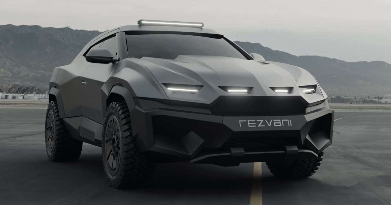 Il Rezvani Knight estremo fuoristrada. Il Rezvani Knight estremo fuoristrada.