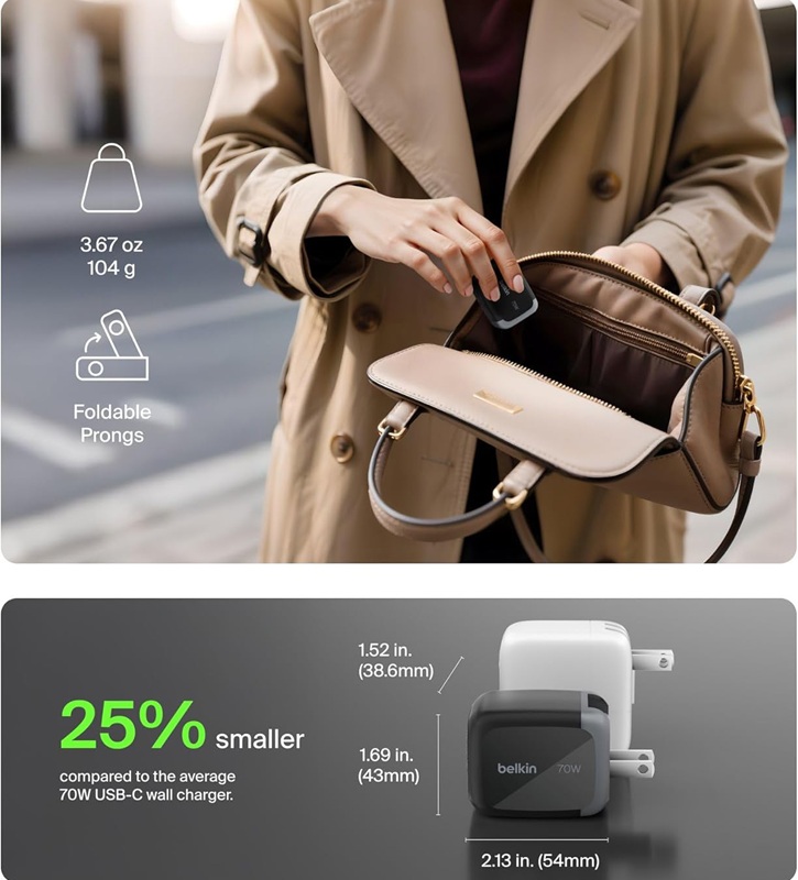 Caricatore da muro BoostCharge Pro 3-Port GaN