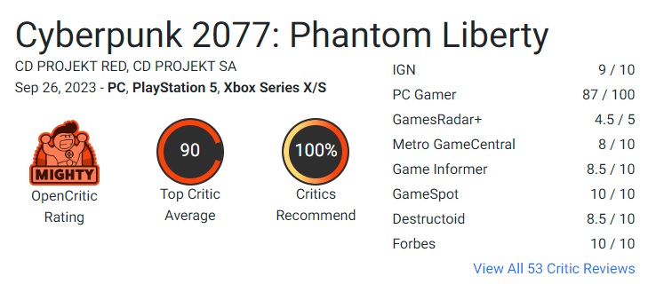 La critica è entusiasta di Cyberpunk 2077: Phantom Liberty! Le prime recensioni dei giornalisti parlano dell'altissima qualità dell'espansione e della sua emozionante trama.-2 La critica è entusiasta di Cyberpunk 2077: Phantom Liberty! Le prime recensioni dei giornalisti parlano dell'altissima qualità dell'espansione e della sua emozionante trama.-2