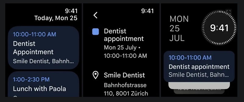 Google Calendar su Apple Watch Google Calendar su Apple Watch