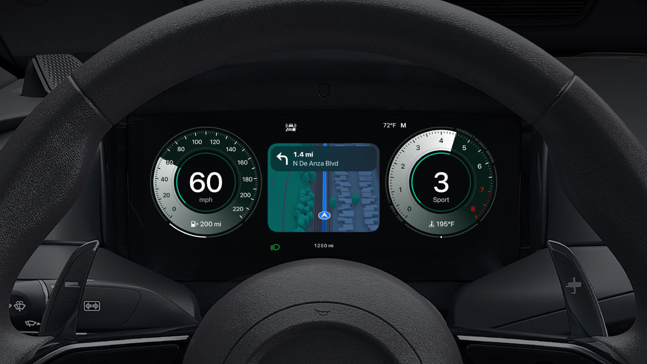 Cruscotto CarPlay Ultra con mappe Cruscotto CarPlay Ultra con mappe