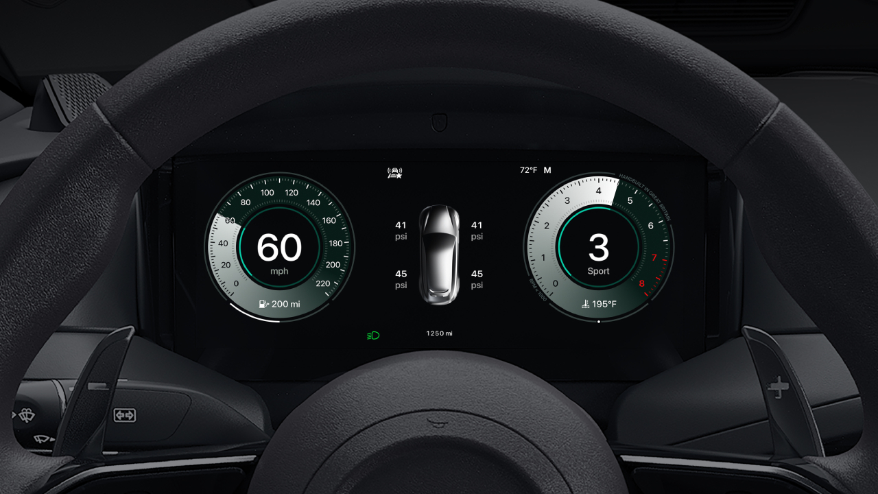 Cruscotto CarPlay Ultra con indicatore TPMS Cruscotto CarPlay Ultra con indicatore TPMS