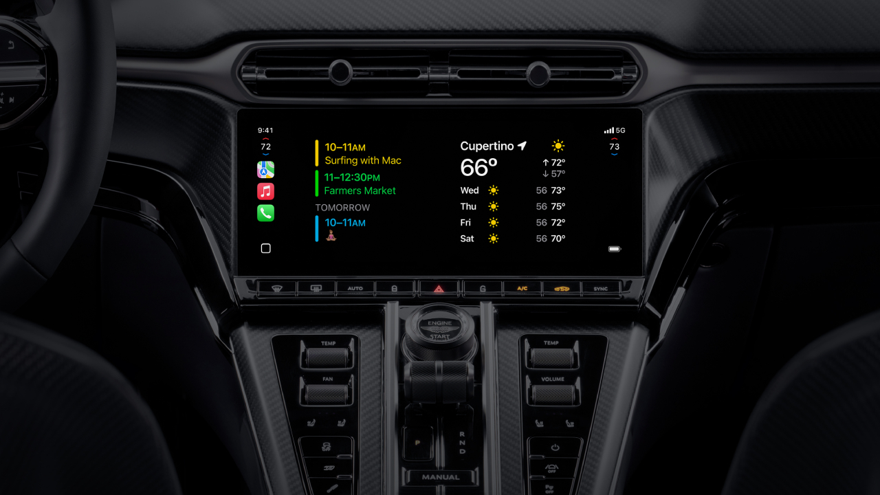 Cruscotto CarPlay Ultra con widget Cruscotto CarPlay Ultra con widget