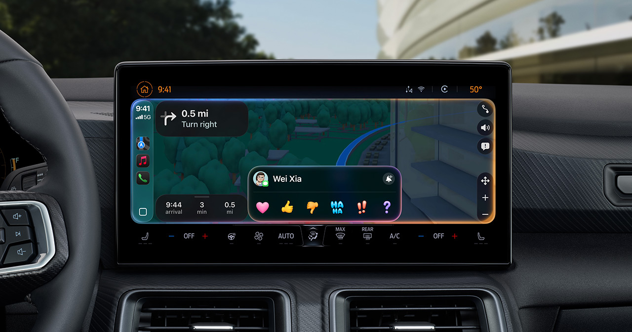 Tapbacks in CarPlay Tapbacks in CarPlay