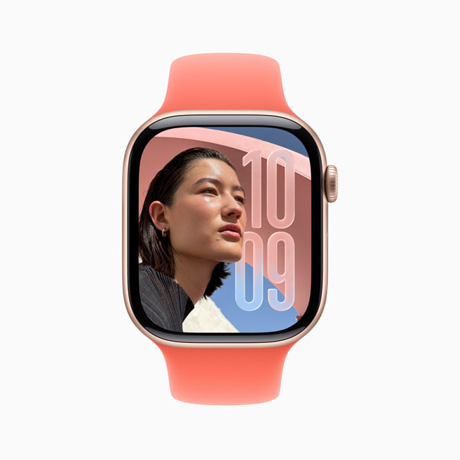 Watch face Photos Face con Liquid Glass in watchOS 26