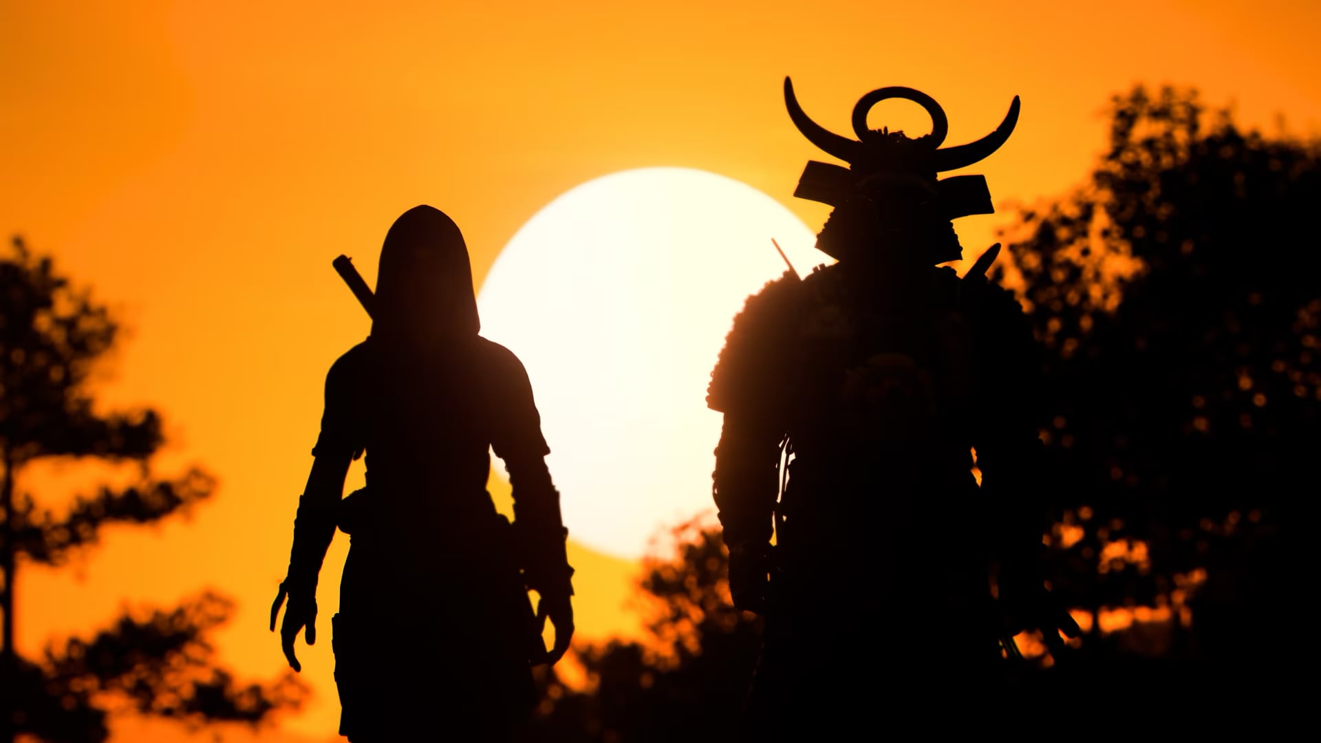 Naoe e Yasuke si incamminano verso il tramonto