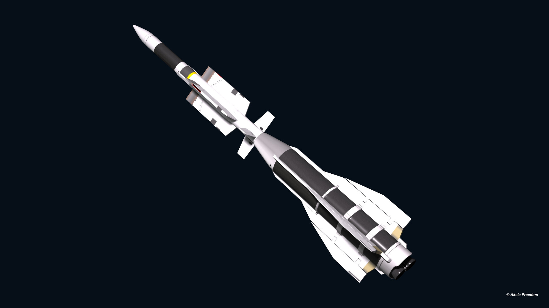 Missile antiaereo Aster 30. Illustrazione: Akela Freedom