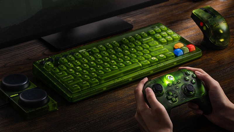 Tastiera e mouse da gioco 8BitDo in design verde Tastiera e mouse da gioco 8BitDo in design verde