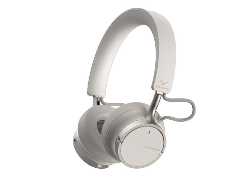 Vista prospettica delle cuffie Beyerdynamic Aventho 100 bianche Vista prospettica delle cuffie Beyerdynamic Aventho 100 bianche
