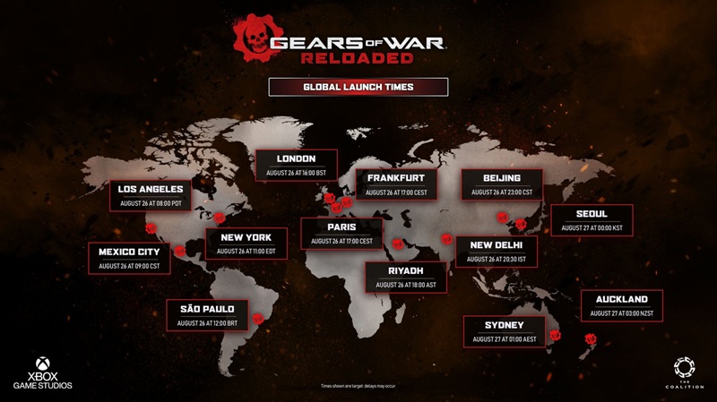 Mappa di accessibilità di Gears of War: Reloaded
