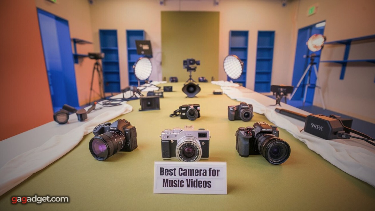 telecamera per riprese di video musicali