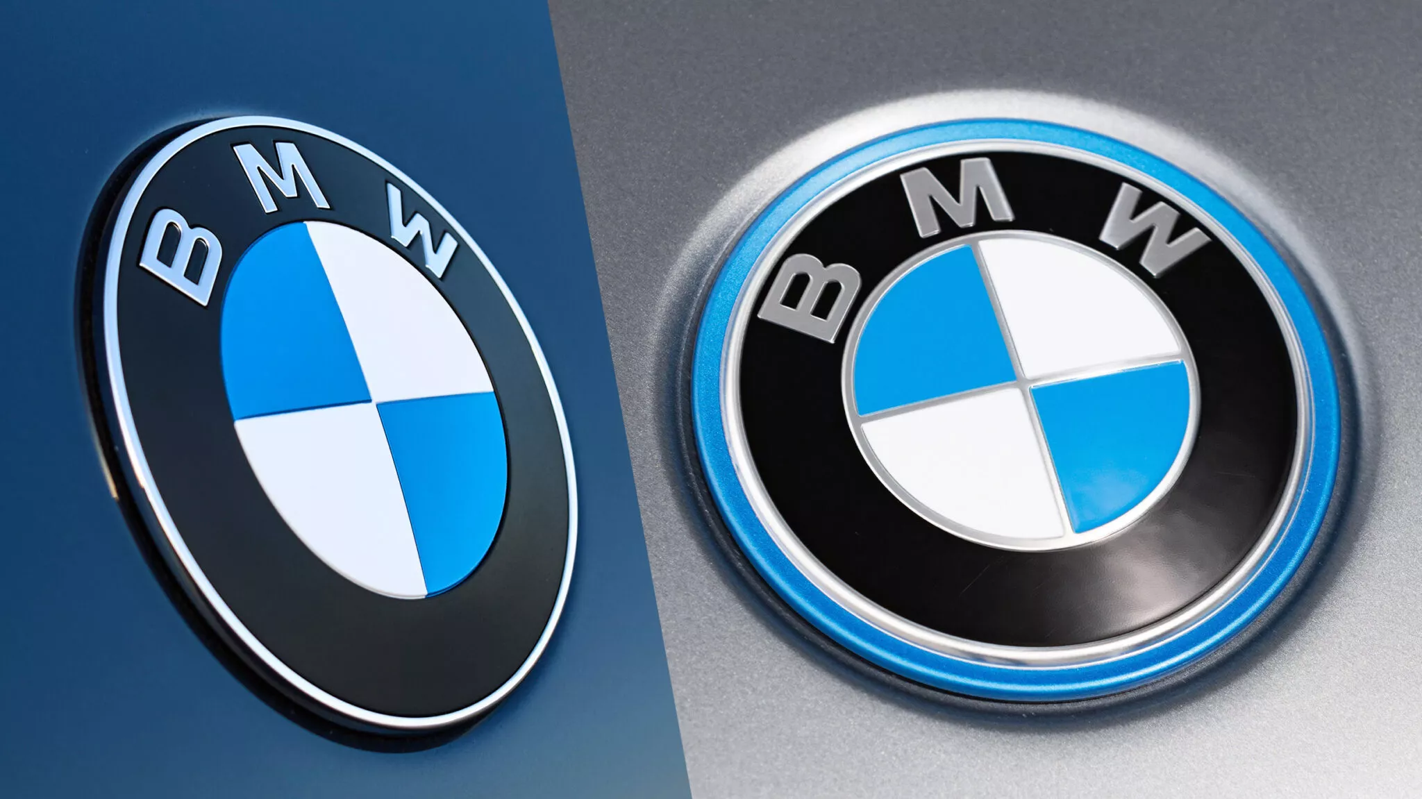 Versioni aggiornate e vecchie dell'emblema BMW Versioni aggiornate e vecchie dell'emblema BMW