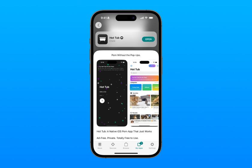 L'app Hot Tub nel negozio AltStore PAL
