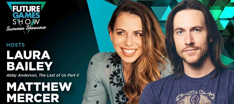 Laura Bailey and Matt Mercer Laura Bailey and Matt Mercer at the Future Games Show