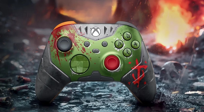 Controller wireless Xbox nello stile di DOOM: The Dark Ages