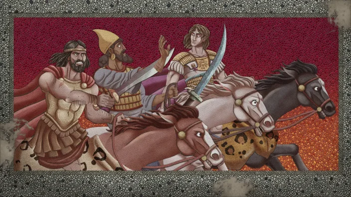 Animazione dall'app Chronicles: Alessandro Magno