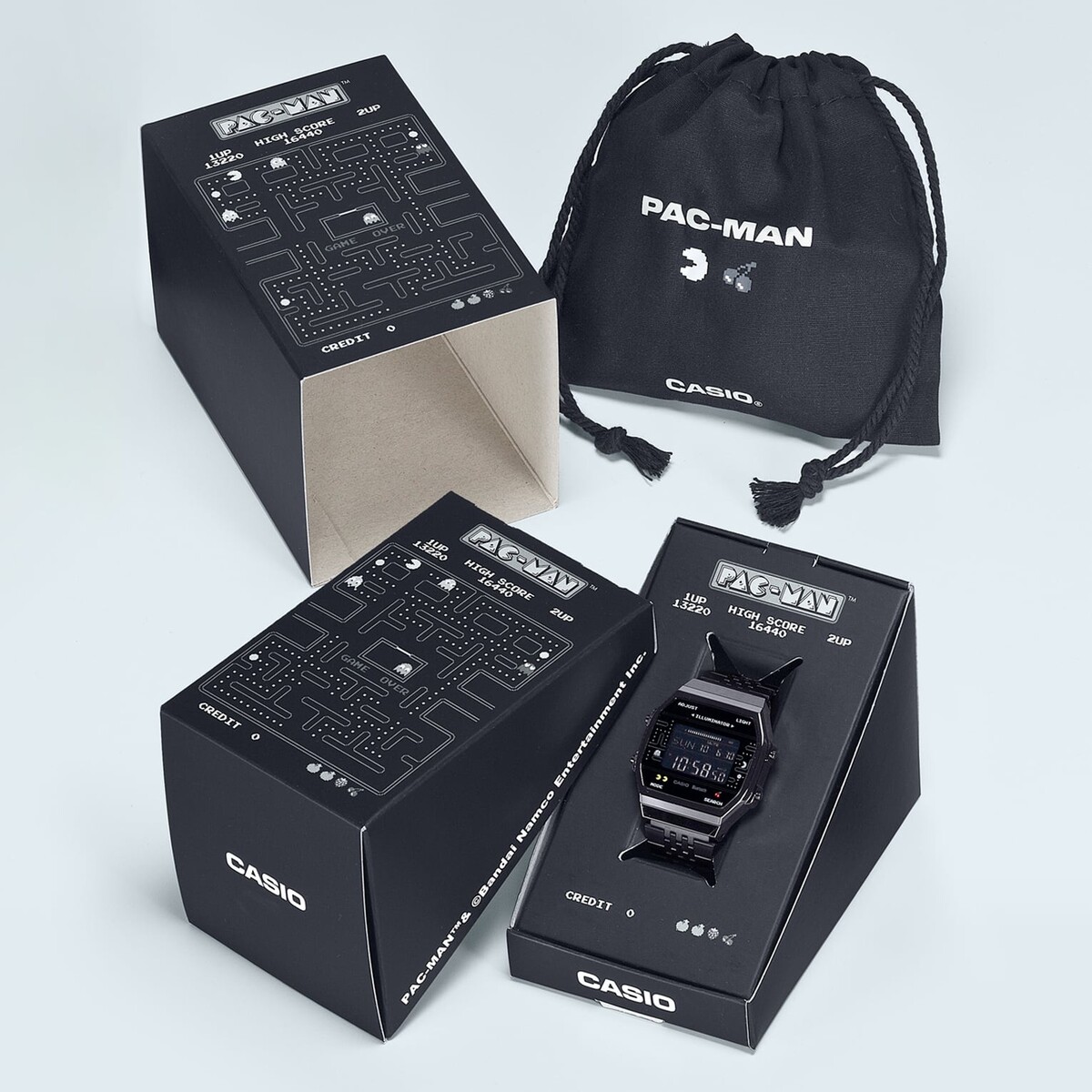 Orologio Casio ABL-100WEPC-1B con i personaggi di Pac-Man Orologio Casio ABL-100WEPC-1B con i personaggi di Pac-Man