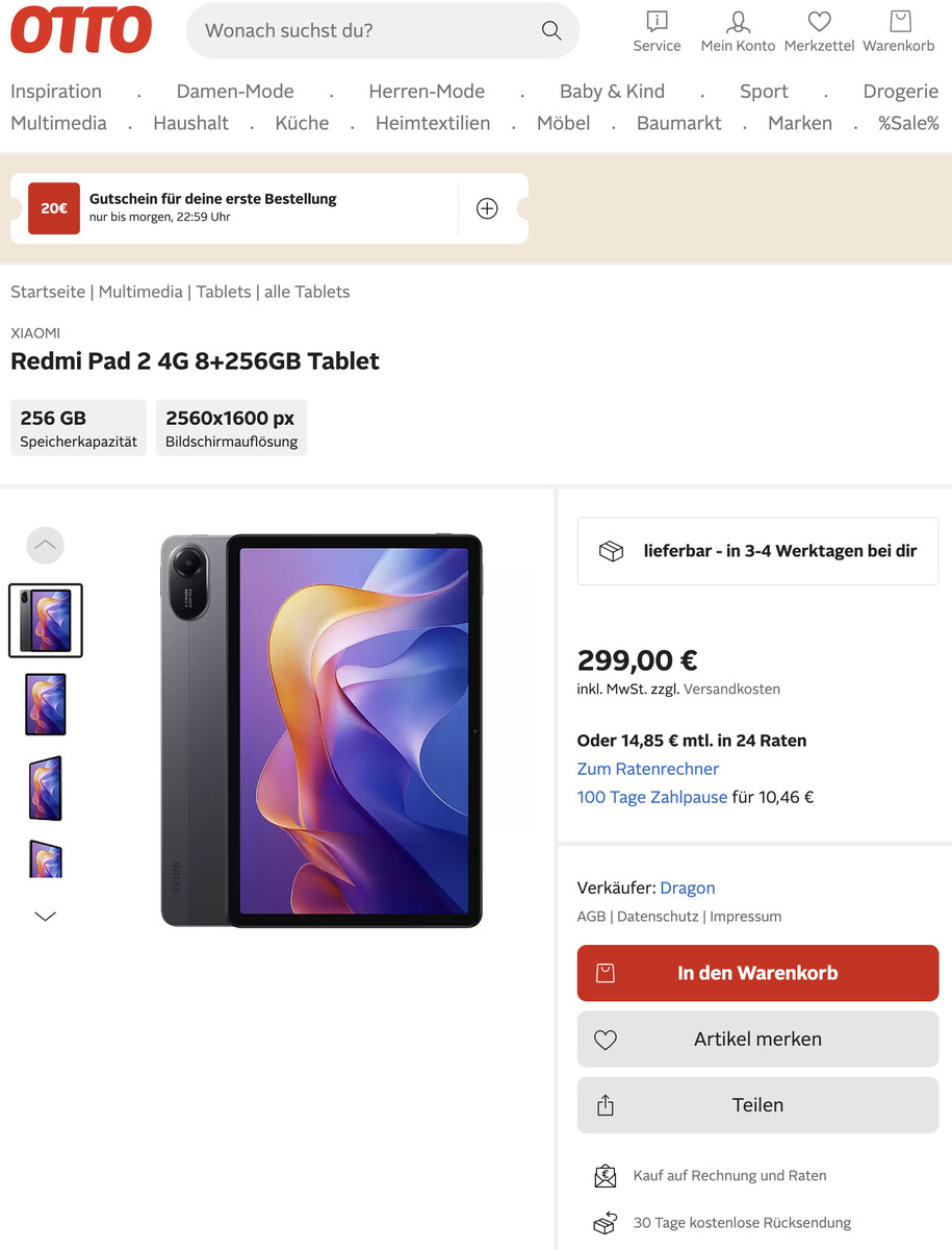 Xiaomi Redmi Pad 2 - prezzi e configurazioni Xiaomi Redmi Pad 2 - prezzi e configurazioni