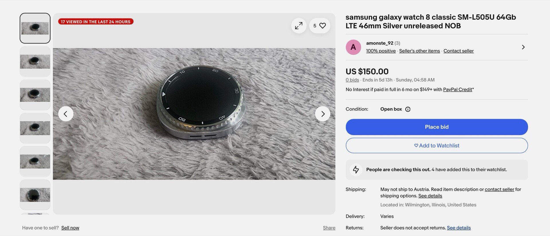 Samsung Galaxy Watch 8 Classic Samsung Galaxy Watch 8 Classic è apparso su eBay