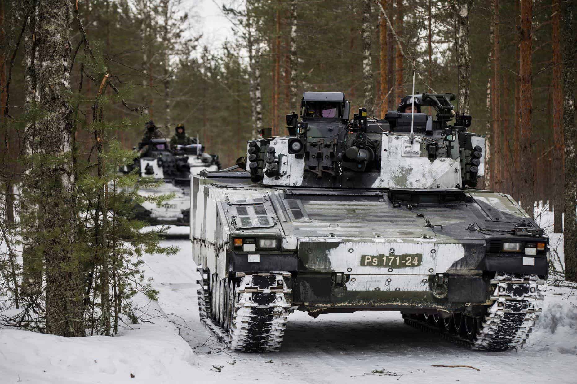 CV90 veicolo da combattimento della fanteria. Illustrazione: Ministero della Difesa finlandese