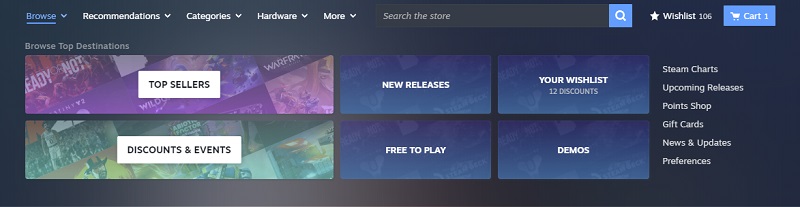 Menu del negozio Steam aggiornato 4 Menu del negozio Steam aggiornato 4