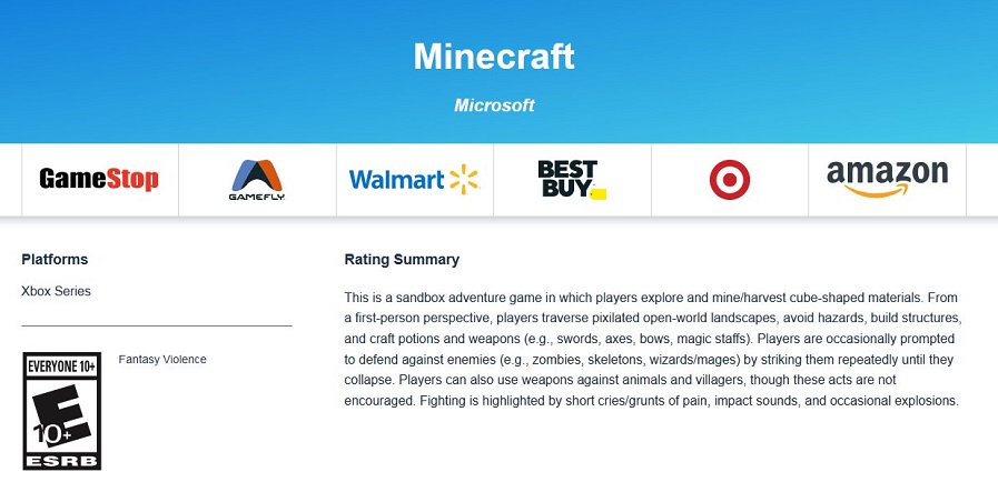 L'ESRB ha emesso una classificazione per età per la versione Xbox Series di Minecraft. Forse presto il popolare gioco verrà rilasciato su una console moderna.-2 L'ESRB ha emesso una classificazione per età per la versione Xbox Series di Minecraft. Forse presto il popolare gioco verrà rilasciato su una console moderna.-2