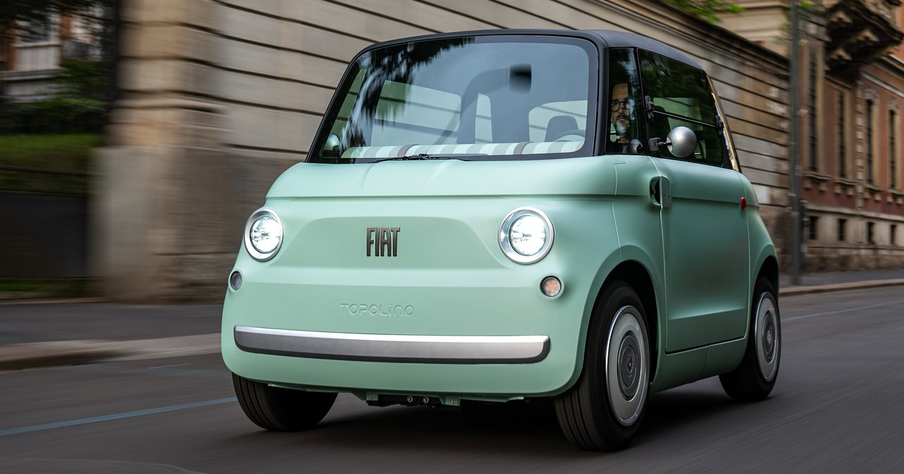 Vista laterale Fiat Topolino 2024