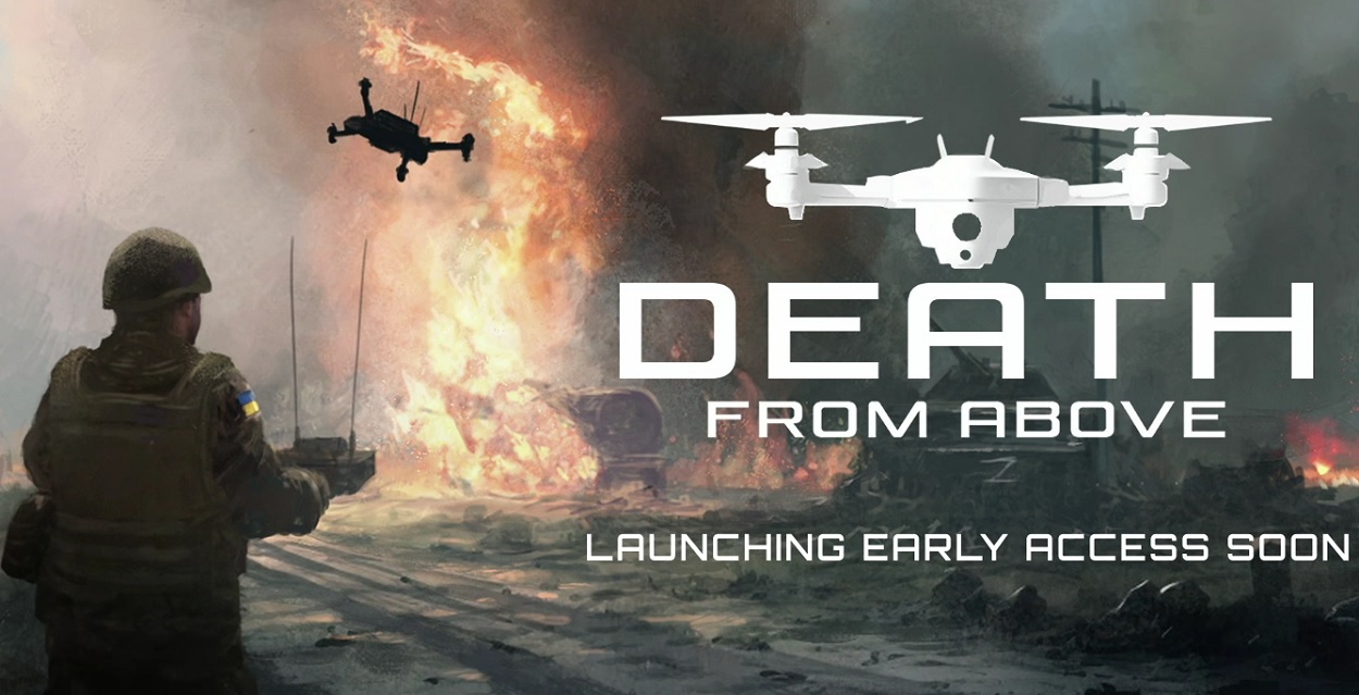 Drone ucraino contro l'esercito degli occupanti: su Kickstarter è stata lanciata una campagna di raccolta fondi per Death From Above. Una parte significativa dei profitti del gioco pubblicato andrà a sostegno dell'Ucraina. 