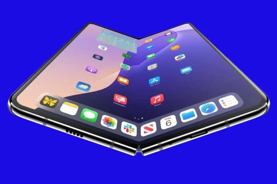 Il concetto di un iPhone pieghevole Concetto non ufficiale di un iPhone pieghevole