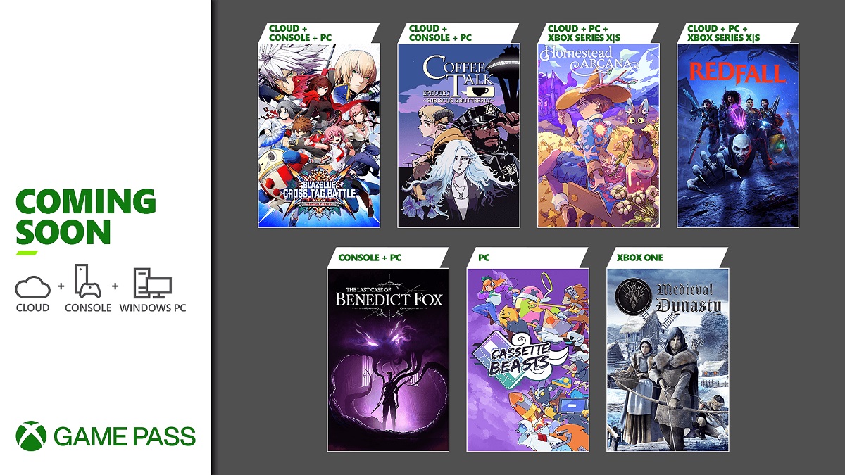 Microsoft ha annunciato l'elenco dei giochi che appariranno nel suo catalogo Game Pass nella seconda metà di aprile e all'inizio di maggio. Il titolo di punta sarà lo sparatutto Redfall