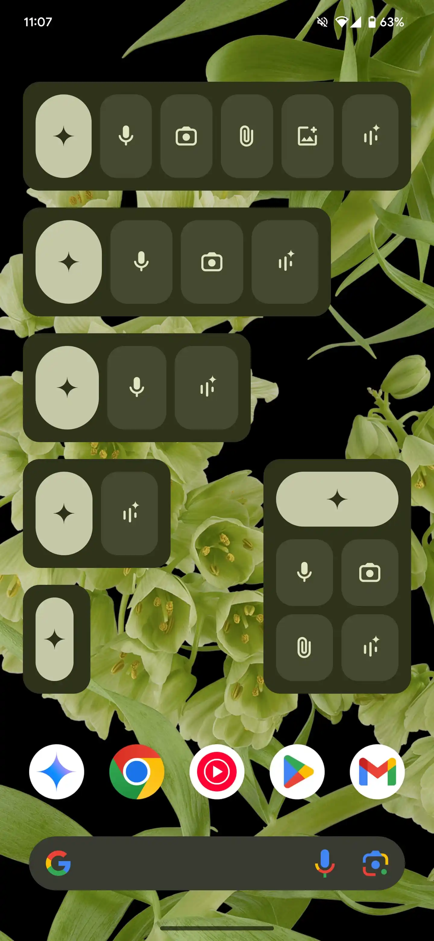 Widget Gemini su Android, grande dimensione Widget Gemini su Android, grande dimensione